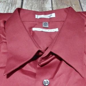 Geoffrey Beene Sateen Dress Shirt 19 35/36 Tall
